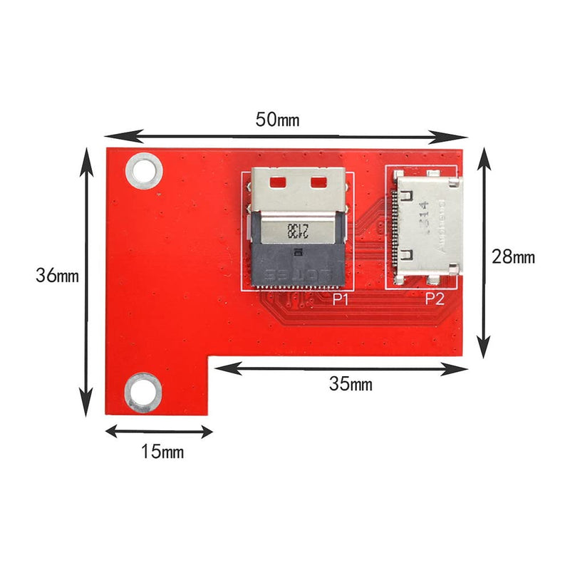 Xiwai PCI-Express 4.0 Slimline SAS SFF-8654 to Oculink SFF-8611 SFF-8612 PCBA Female Adapter with Bracket 8654-8612