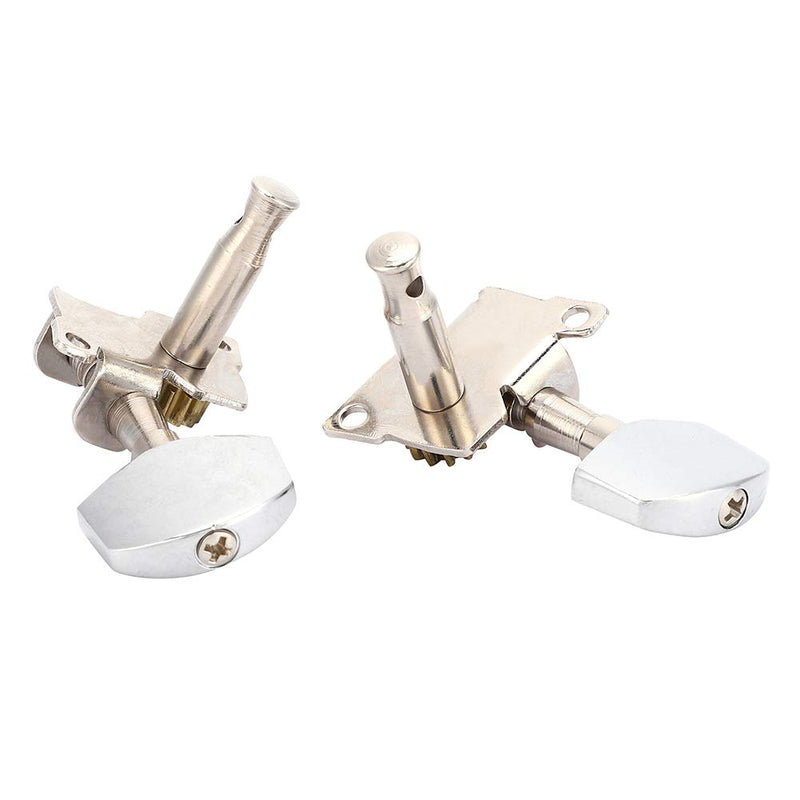 Ukulele Tuning Pegs,2L2R Silver Classical Tuning Pegs Machine Heads Ukulele DIY Parts Playing Accessories