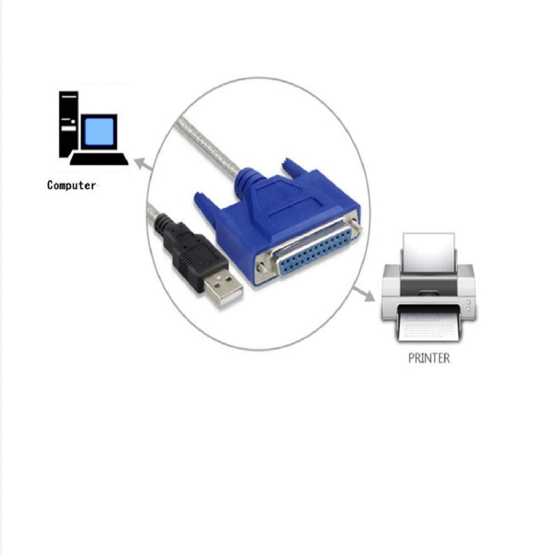 [AUSTRALIA] - WESAPPINC USB to 25PIN DB25 Parallel Printer Cable Adapter USB to Female Connector IEEE 1284 Converter for Laptop Desktop PC Supports Windows, Mac OS, Linux, 5ft 
