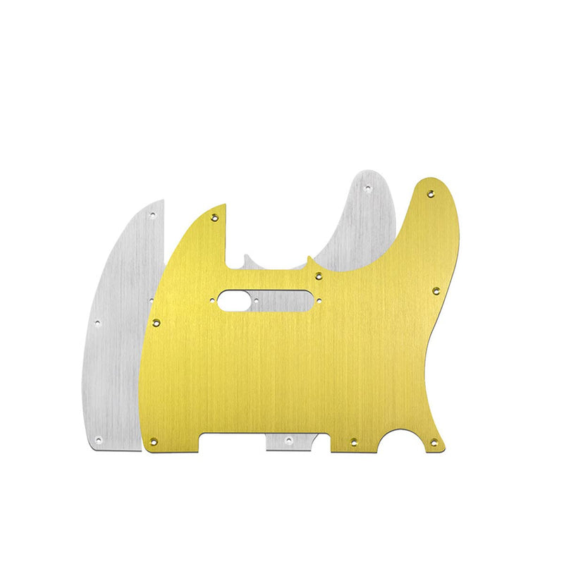 [AUSTRALIA] - ROZILO Metal Aluminum Anodized American Vintage 8 Hole Tele Style Pickguard w/Screws Fit USA/Mexican Fender Standard Telecaster Pickguard Silver for Right Hand 