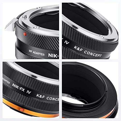 K&F Concept IV PRO NIK-FX Lens Mount Adapter Compatible with Nikon F Series Lens to Fuji X-Series X FX Mount Cameras with Matting Varnish Design Nikon F IV PRO