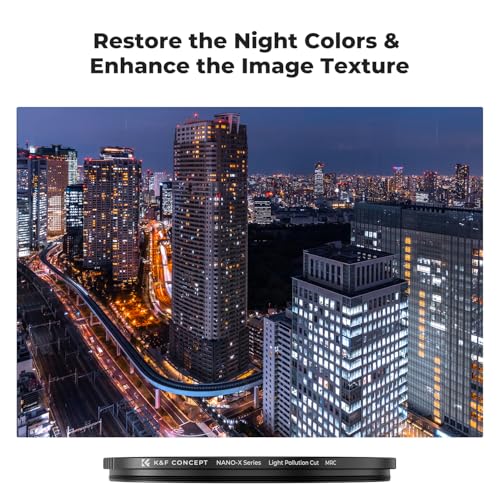 K&F CONCEPT 67mm Clear Natural Night Filter Pollution Reduction