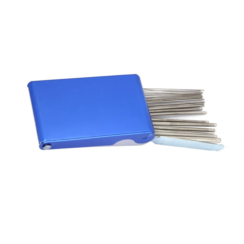 22 Piece Nozzle Cleaner File Set, Stainless Steel Gas Welding Tip Cleaner for Soldering, Welding, Suitable for Nozzle Cleaning and Restoration, in One, Default