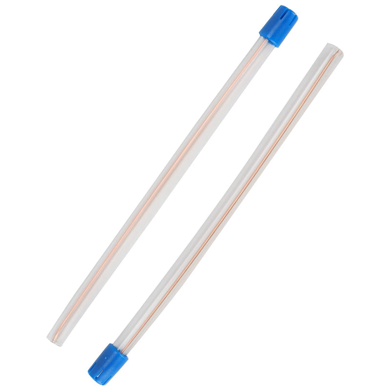 Pack of 100 Disposable Saliva Straws, Oral Care Sticks, Latex-Free Suction Tips, Flexible Transparent Tube with Blue Tips, Oral Care Accessories