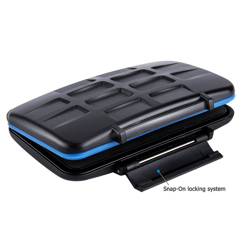 JJC 28 Slots Portable Memory Card Case Holder Storage for 8 SD SDHC SDXC Card, 16 Micro SD TF Card and 4 CF Cfast Card, Water-Resistant & Shockproof