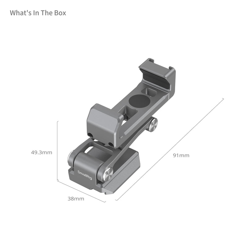 [AUSTRALIA] - SMALLRIG Metal Phone Mount with Baseplate for Arca-Swiss,Compatible for DJI RS 4 Mini & RS 3 Mini, Phone Mount Adapter Support Free Adjustment Joints, Phone Tripod Mount for iPhone 17/16/15-5338 