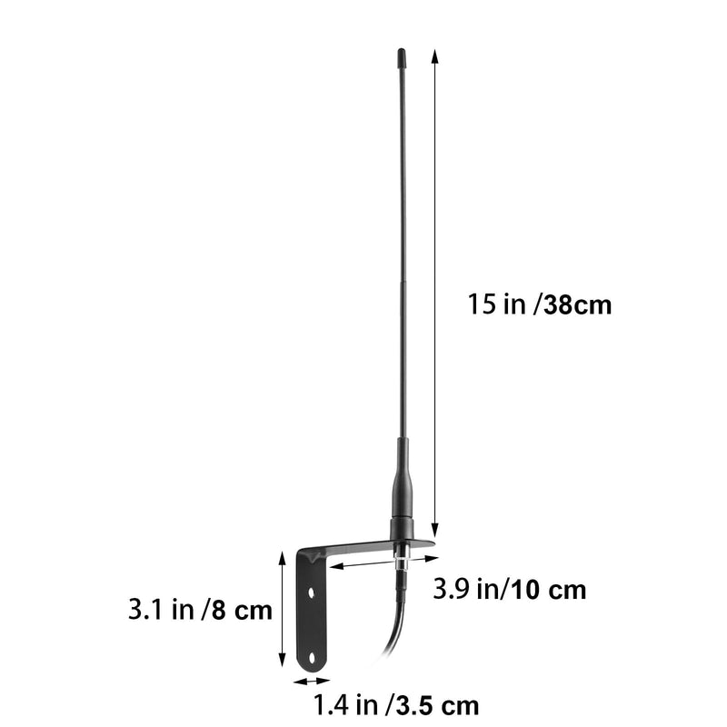 Extended Long Range 433Mhz 433.92MHz Flexible Whip Receiver Antenna for Remote GTO Mighty Mule LiftMaster Ghost Etc Smart Gate Door Opener Alarm System Signal Booster，Distance up to 500 ft+, Eifagur