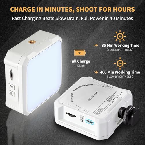 Ailight Magnetic LED Video Light, CRI 98+ 2500-9000K - White