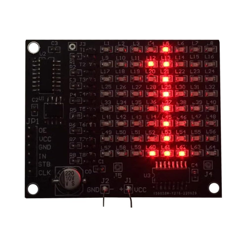 LED Welding Practice Board Kit, DX-TP16 64 SMD LED Patch Matrix Advertising Screen Soldering Practice Kit for Beginners