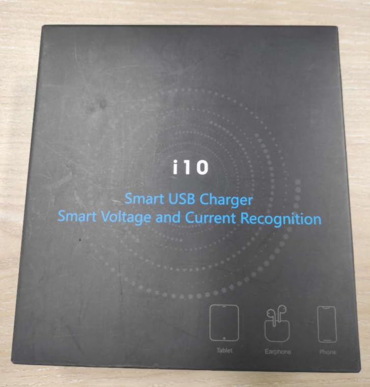 USB Charger, slitinto 60W 12A 8-Port USB Charging Station Multi Port USB Hub Charger Compact Size LCD Display Compatible with iPhone iPad Samsung Kindle Tablet Bluetooth Earbuds and More Black