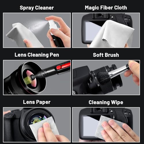 Camera Lens Cleaning Kit with Pro 10x Sensor Swabs, Sensor Cleaner, Compatible with Canon, Nikon, Sony mirrorless DSLR Camera (Enhanced Version) Enhanced Version