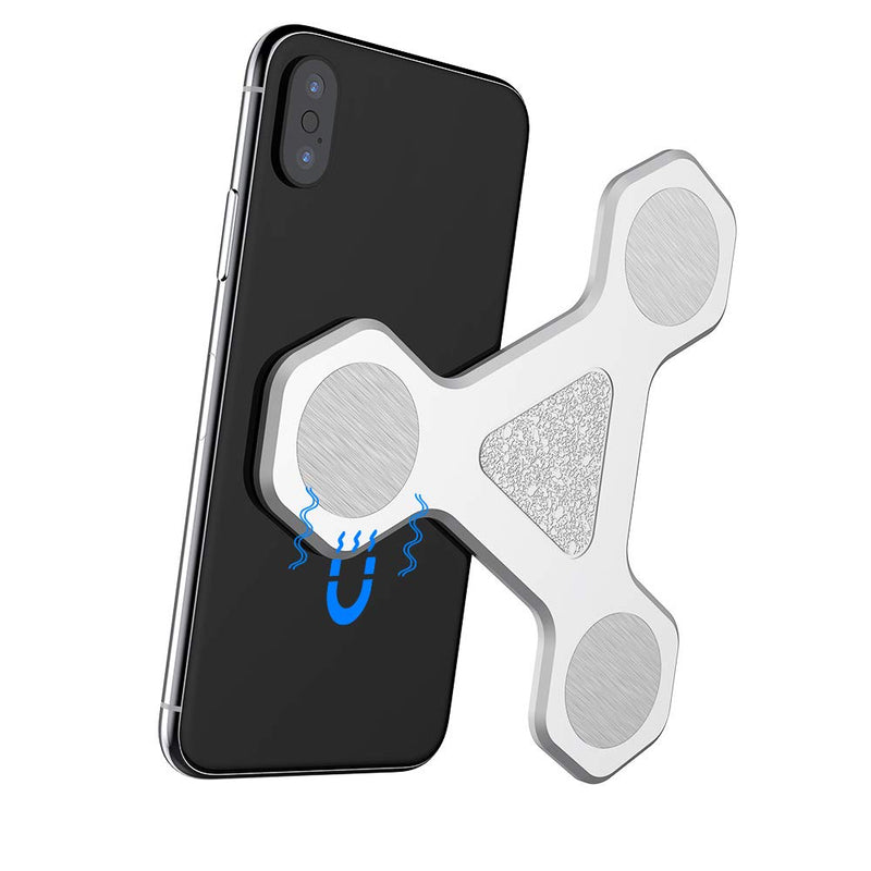 xcivi Monitor Side Mount Magnetic Bracket Laptop Duo Screen Mount - Mount Your Smartphone to Your Laptop (Sliver) Sliver