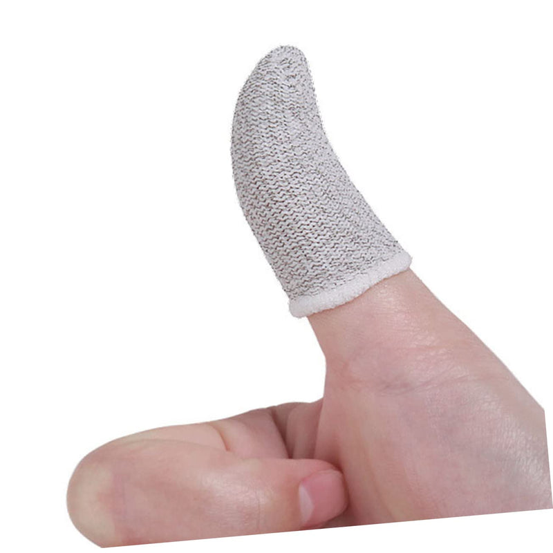 10pcs Finger Cots Touchscreen Finger Sleeve Finger Tube Cover Thumb Cots Mobile Game Controller Finger Sleeve Fabric Finger Gloves Finger Toe Cots Nylon Cell Phone White Finger Cap