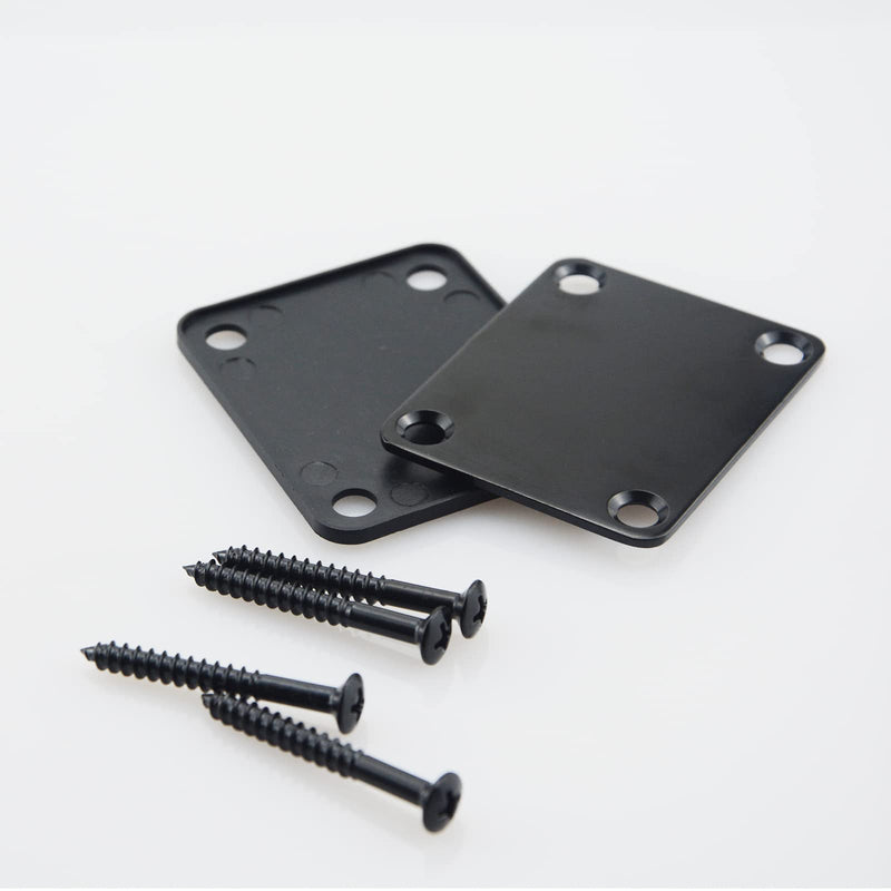 1/4"(6.35mm) Black Oval Guitar Input Output Jack Plate Socket,Guitar Neck Joint Ferrules Bushings with Screws for Fender Strat Tele Guitar or Bass,2PC Guitar Strap Buttons with Strap Blocks