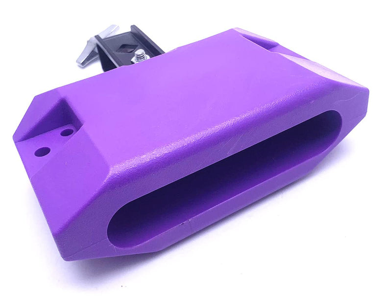 Jam Drum Block Latin Percussion Musical Instrument Plastic with 3 Sided Mount Medium Pitch (Purple) Purple