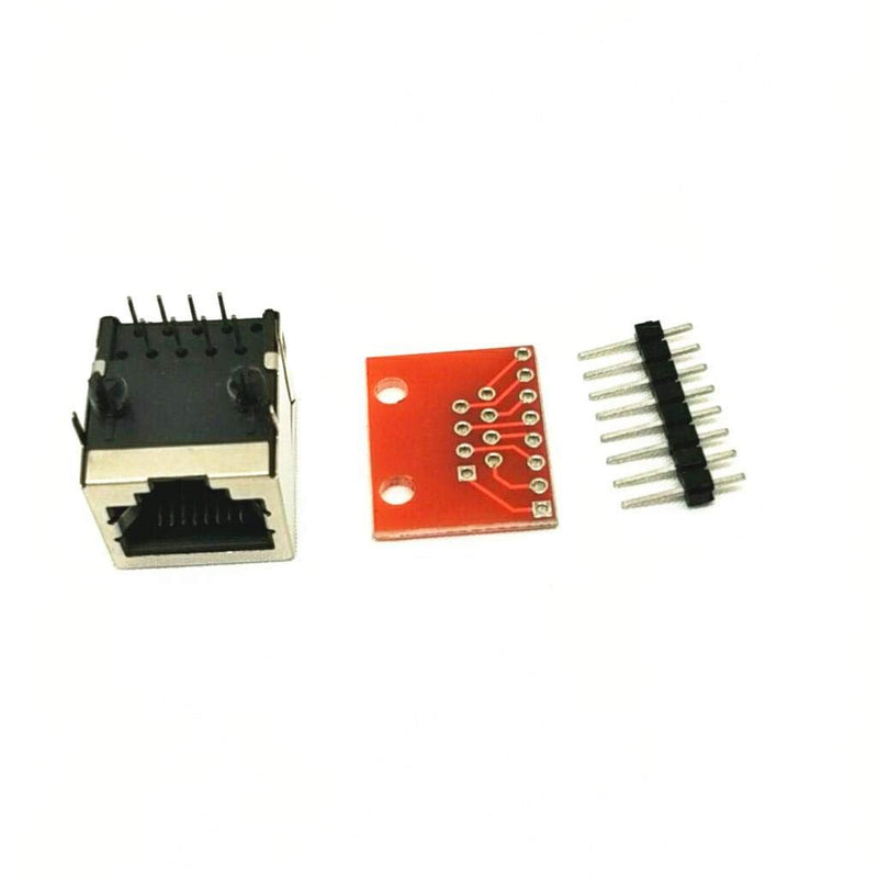 Almencla Pack of 10 8P8C Female Connectors and Connectors Plate Connector Breakout Board for Ethernet Sockets