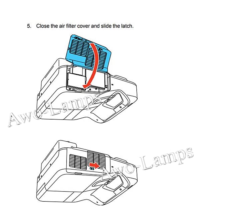 AWO Replacement Projector Air Filter Fit for EPSON ELPAF49 / V13H134A49 PowerLite 670/675W/680/685W,EB-670,EB-675W,EB-675Wi,EB-680S,EB-680Wi,EB-685WS,EB-685WT,EB-685Wi,EB-695WT,EB-695Wie,EB-695Wi