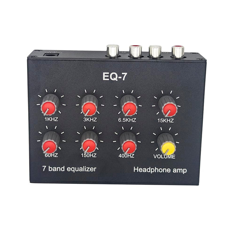 EQ-7 Audio Signal Headset Amplifier 7-Band EQ Equalizer 2 Channel Digital Sound Equalizer