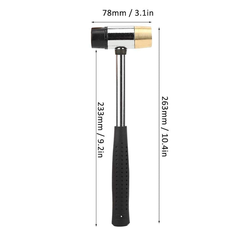 Guitar Hammer, Black Guitar Plastic Hammer Brass and Rubber Head Guitar Fret Hammer Ukulele Musical Instrument Accessories