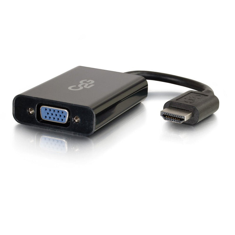 C2G VGA to HDMI, HDMI Adapter, Stereo Audio Adapter, Black, Cables to Go 41351 HDMI Male to VGA Female Audio Adapter Converter