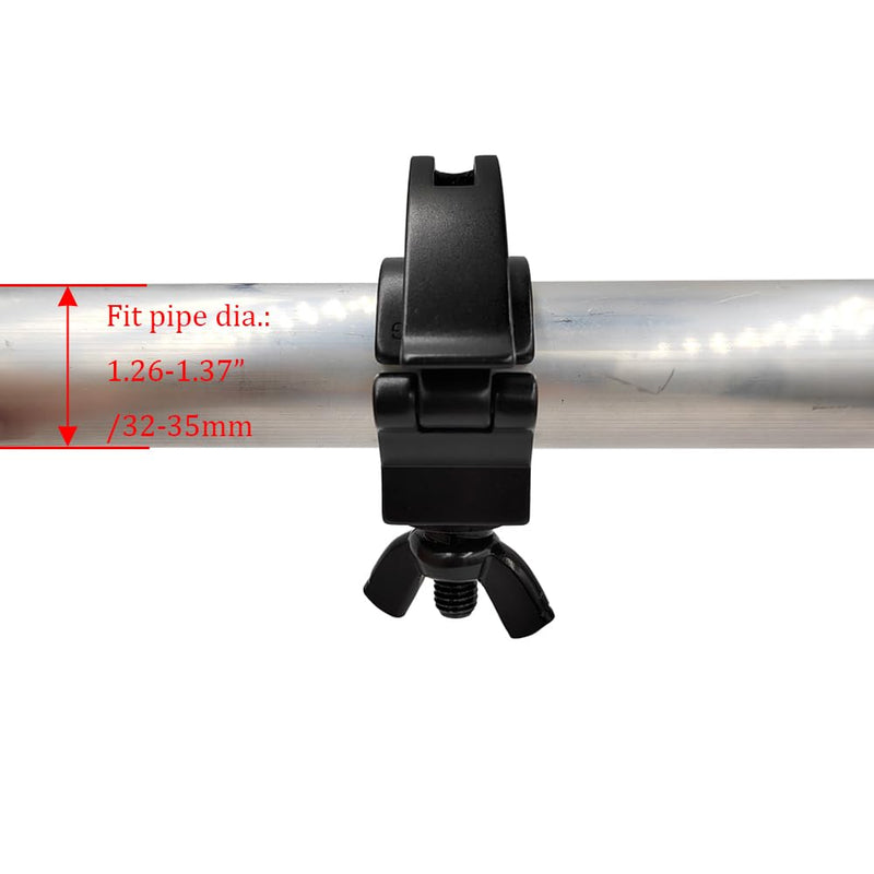 1.26-1.37inch Quick Release Stage Light Clamp Truss Clamps Heavy Duty 165lbs Dj Light Clamps Fit Pipe OD 32-35mm F24 2Pack