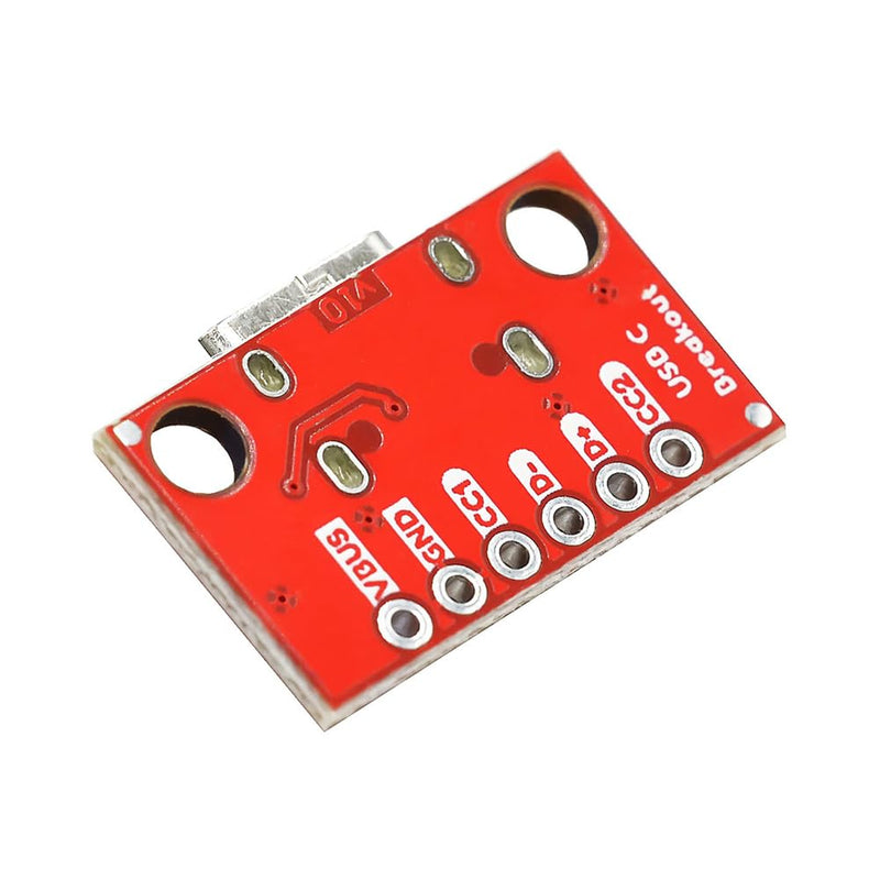 PENGLIN 5pcs USB Type C Breakout Board Serial Breakout Socket 6P 2.54 mm PCB Converter Board 5 x USB C