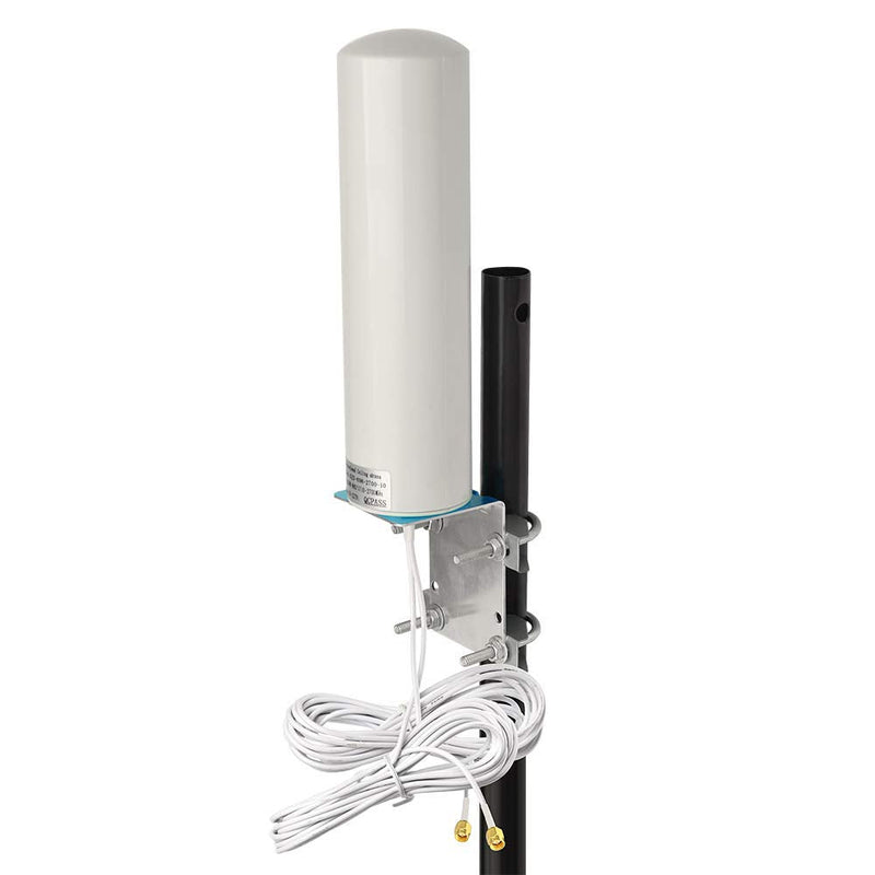 Superbat Outdoor 10dbi 4G LTE Wall Mount Antenna with SMA TS9 Connectors | Omnidirectional MIMO Antenna Waterproof for Hotspot Router Trail Camera tmobile 5g gateway external antennas etc. sma mimo antenna