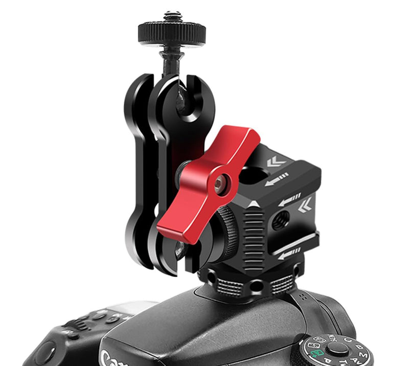 [AUSTRALIA] - Cold Shoe Mount Adapter,Cold Shoe Extension - Triple Shoe Mount Extender for Camera,Monitor,Flash Accessories, Bracket for Led Lights,Microphones,Audio Recorder,Video Camera,Cage Accessories 
