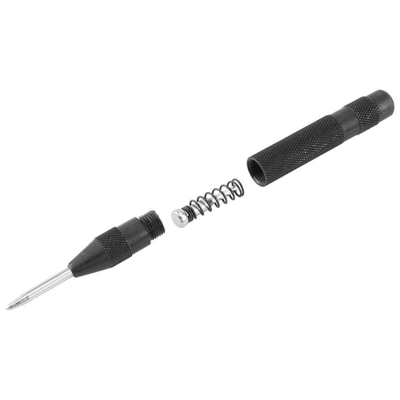 Ausla Automatic Centre Punch, 5-inch, High Speed Steel, Metal Marking Tool, Black