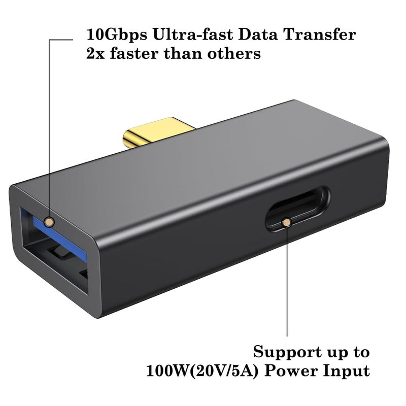 [AUSTRALIA] - BCLINK 2-in-1 USB C to USB 3.1 Adapter with 100W Charging Port, Thunderbolt 4/3 OTG Converter for Meta Quest 2, iPhone 15, MacBook, iMac, iPad and More - Space Gray 