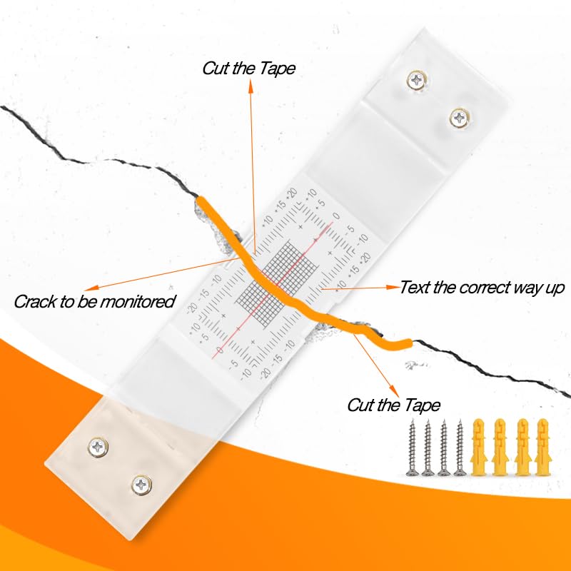 [AUSTRALIA] - Crack Monitoring Record, Standard Tell-Tale Crack Monitor for The Standard and Corner Tell-Tale (5PCS) 5PCS 