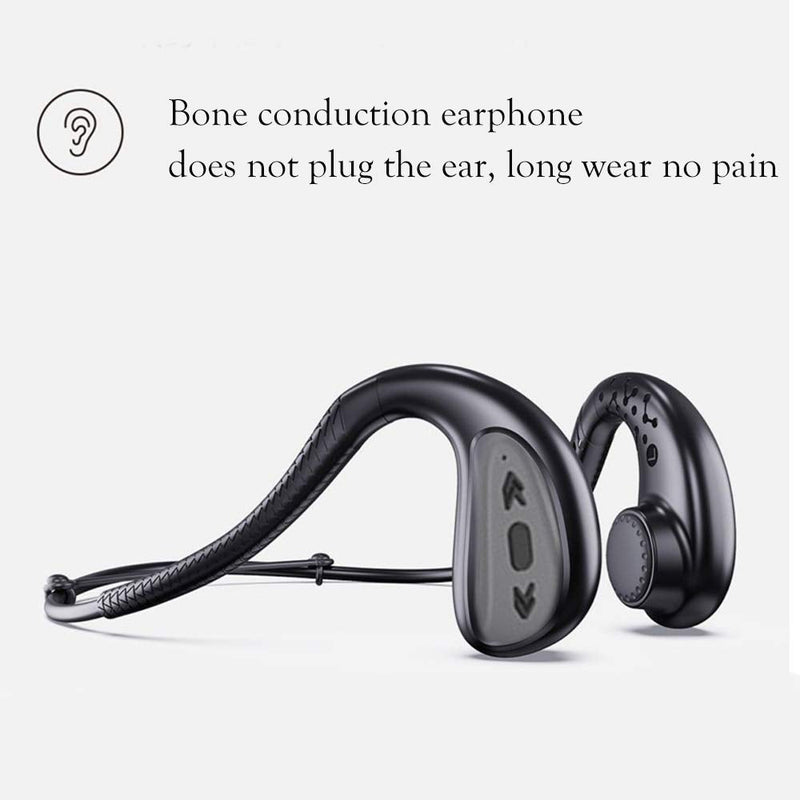 IKXO Waterproof bone conduction headphones bluetooth 5.0 wireless earbuds IPX8 open ear underwater bluetooth gym headphones with microphone for swimming Running, Sports