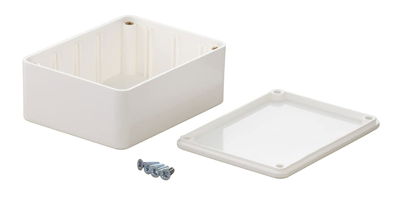 ABS plastic housing with lid, multi-purpose housing, module housing. White MB2: 100 X 76 X 40 mm
