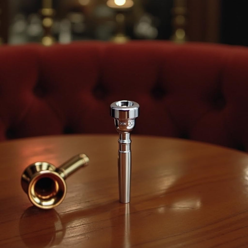 GKW Silver Plated 3C Trumpet Mouthpiece – Beginner Brass Mouthpiece, Compatible with Most Trumpets, Ideal for Students and Music Enthusiasts