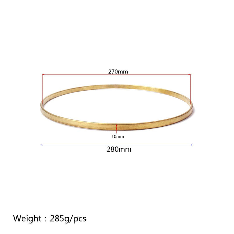 Alnicov Banjo Tension Hoop Banjo Flanges 11 Inch ，For Banjo Accessories Brass Plated