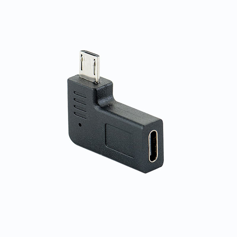 rgzhihuifz USB-C Type-C Female to Micro USB 2.0 5Pin Male Data Adapter 90 Degree Left & Right Angled Type,3 Pack