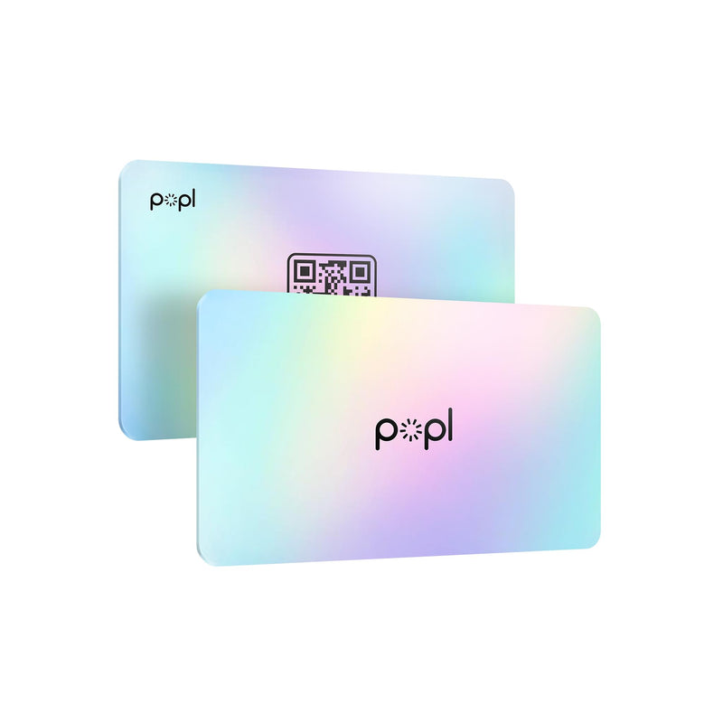 Popl Digital Business Card - Smart NFC Networking Card - Tap to Share - iPhone & Android (Prism) Prism