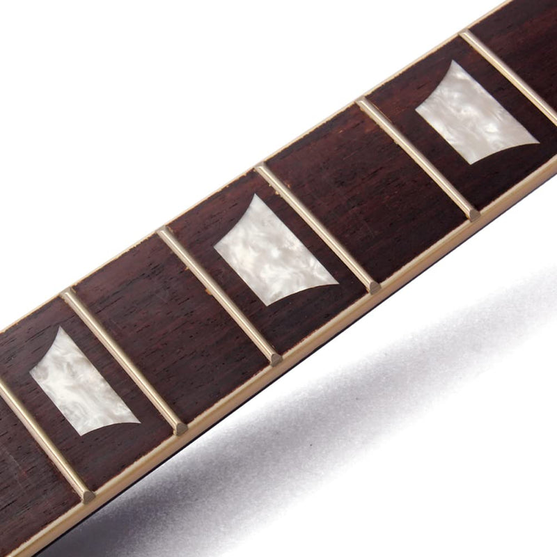 22 Fret Guitar Neck Maple Rosewood Fingerboard with Binding Inlay for Lp Electric Guitar Neck Replacement Gloss Black