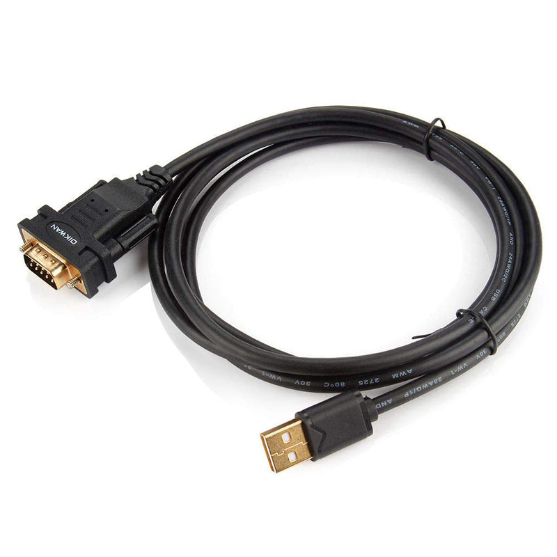 USB to RS232, OIKWAN USB Serial Adapter with FTDI Chipset,USB 2.0 to Male DB9 Serial Cable for Windows 10, 8, 7, Vista, XP, 2000, Linux and Mac OS(6ft)… 6FT USB to DB9