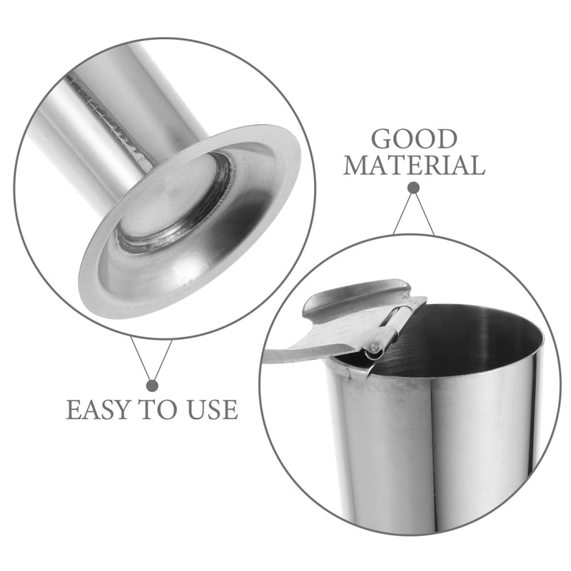 Gatuida Pack of 4 Tweezers Tweezers Tubes Storage Tweezers Steriliser Bottle Tweezers Collector Tool Holder Salon Tool Case Stainless Steel Silver