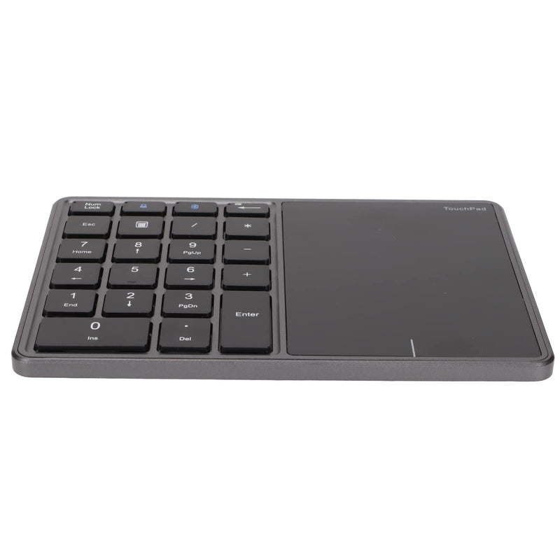 Ejoyous Wire Less Number Pad, 2 in 1 22 Keys 2.4G Numeric Keypad Numpad with Touchpad Trackpad for Laptop PC Computer Desktop Notebook (Iron Gray) Iron Gray