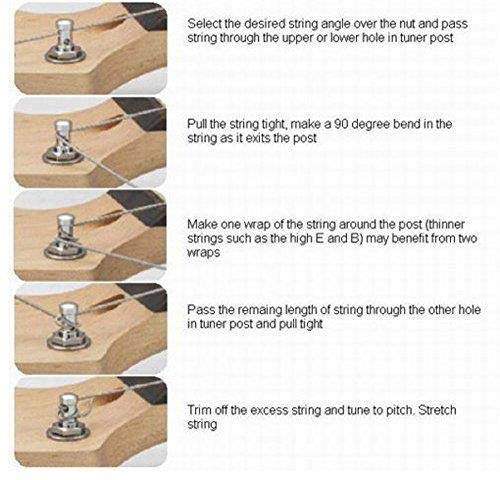 Wilkinson 3x3 Gold E-Z Post Guitar Tuners E-Z Post Guitar Tuning Keys Pegs Machine Heads with Tulip Buttons