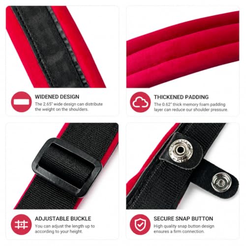 HighLight Accordion Strap for 48/60/96/120 Bass Keyboard Button (Red) Red