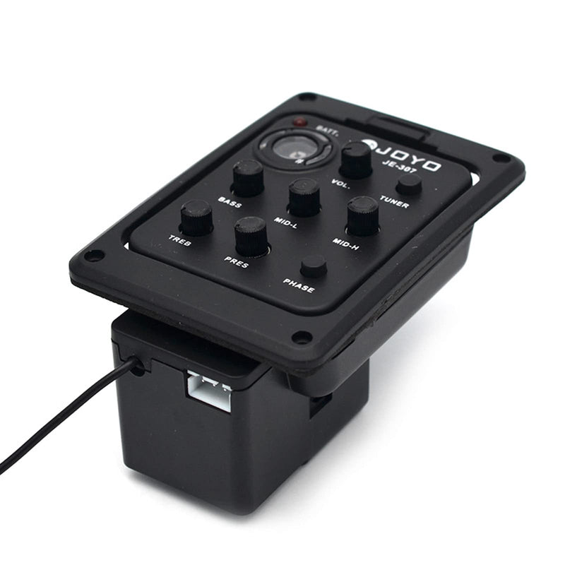 JOYO JE-307 5-Band EQ Equalizer Acoustic Guitar Piezo Pickup Preamp Tuner System with LCD Display