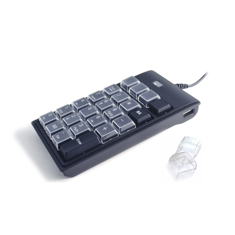 ELSRA USB Wired Programming Numeric Keypad ControlPad Black PK-2068(23 Key, 2-Level programmable, 2 USB Hub) for Windows