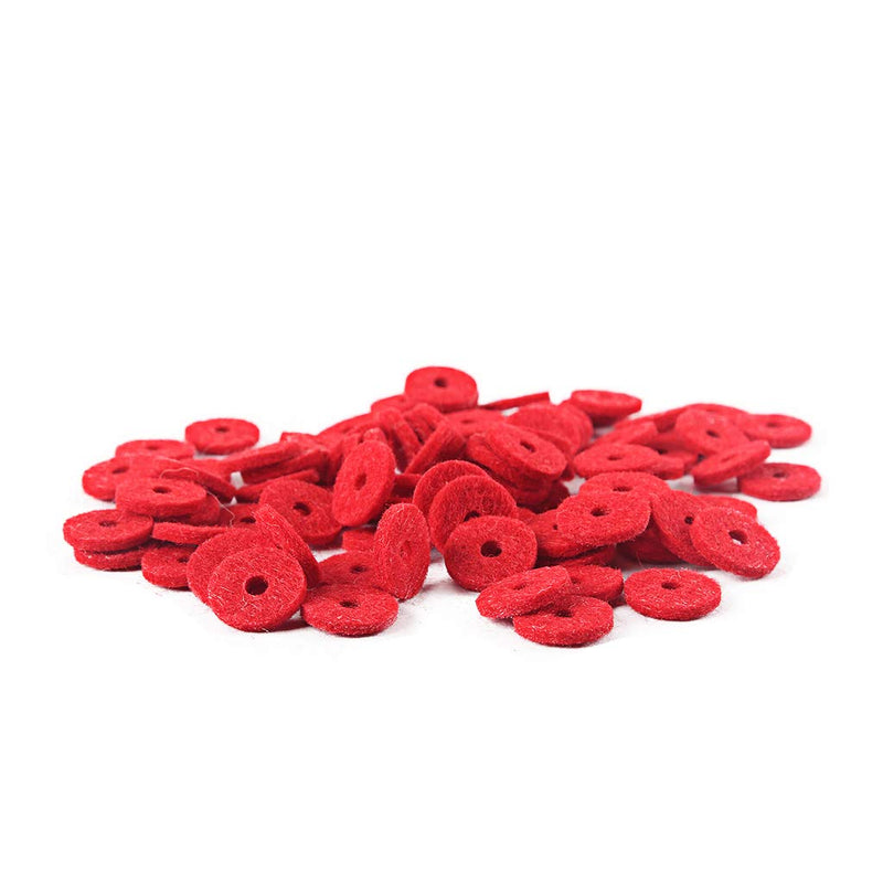 Alnicov 90PCS 12.5MM Piano Felt Front Rail Regulating Punchings Red Keyboard Balance Washers Repair Parts