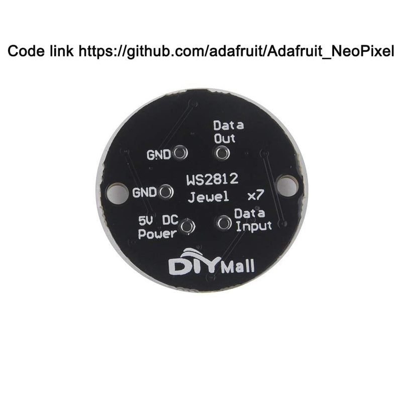 [AUSTRALIA] - WS2812 RGB LED Ring 7 x 5050 WS2812B 7 Bits with Built-in Drivers for Arduino Raspberry Pi Mirco:bit ESP32 Pack 