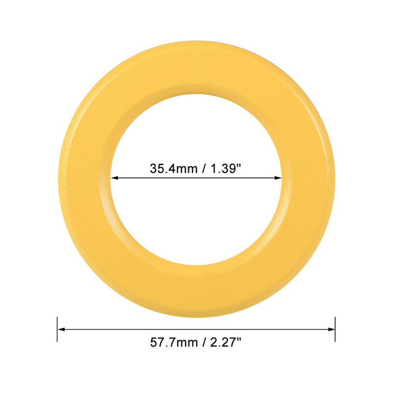 sourcing map Ferrite Ring Iron Powder Toroid Cores Electronic Yellow White 35.4 x 57.7 x 14 mm de