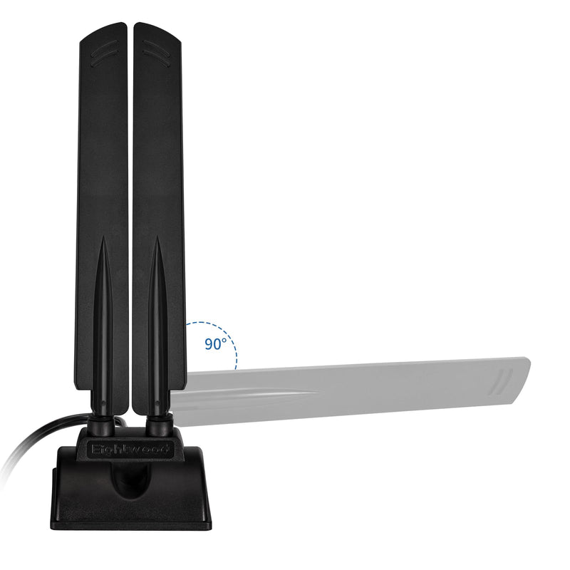 Eightwood WiFi 6E Antenna Tri-Band 6GHz 5GHz 2.4GHz RP-SMA WiFi Antenna | Magnet Mount Base Antenna for PC Desktop Computer, Gaming Motherboard, PCIe Bluetooth Card, WiFi Router wifi 6e antenna/rp-sma connector