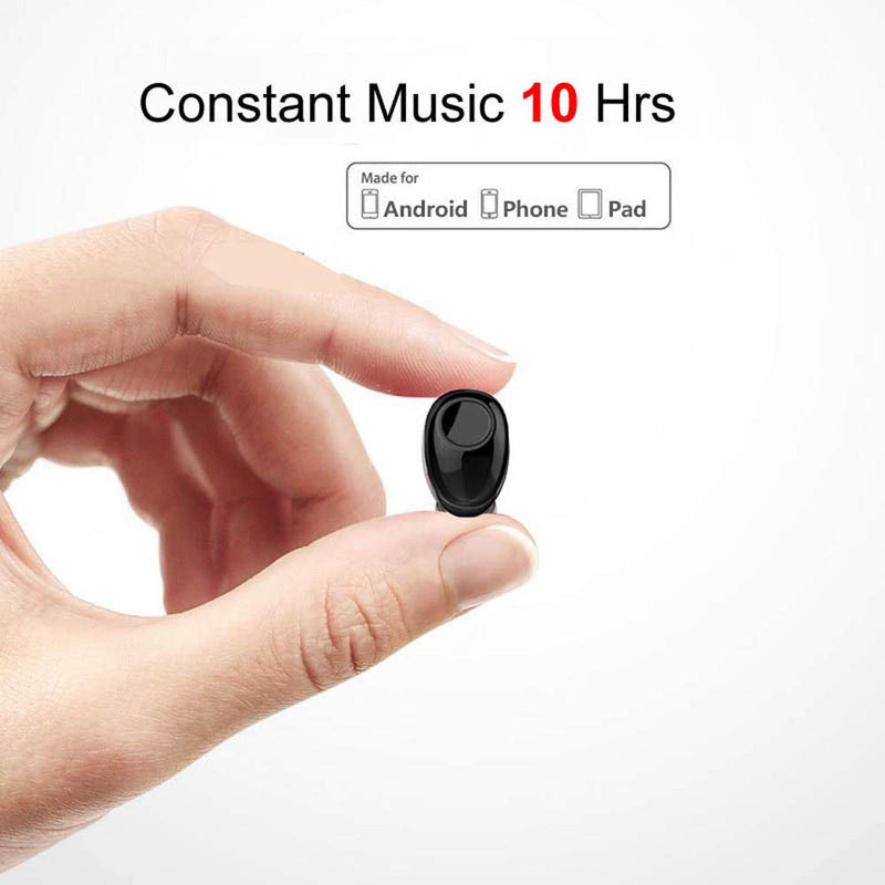 Single Bluetooth Earpiece10 Hrs Playtime,Wireless Headphone, Mini Bluetooth Headset Hands-Free Car Earphone,Cell PhoneV5.0 Bluetooth Earbud for Smart Phones PC TV Audiobook (black) Black